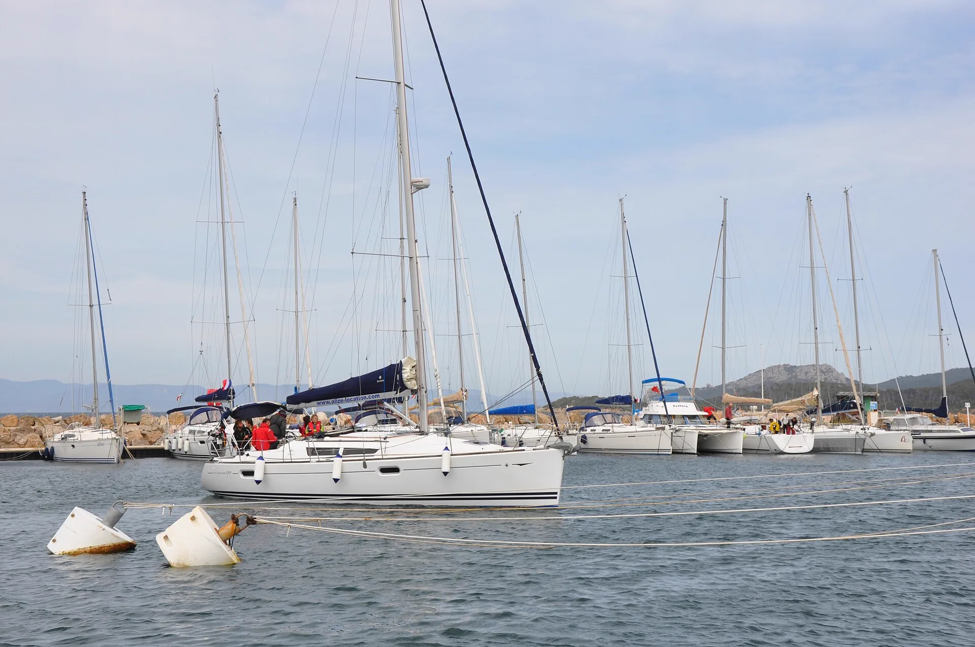 Le port de Porquerolles, point d'arrivée des navettes